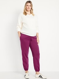 Image number 1 showing, Maternity Rollover-Waist Jogger Sweatpants