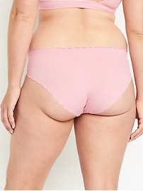 Image number 6 showing, Low-Rise No-Show Scalloped Hipster Underwear