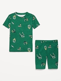 Image number 2 showing, Printed Snug-Fit Pajama Set for Boys