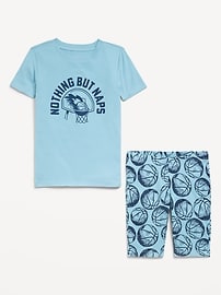 Image number 2 showing, Printed Snug-Fit Pajama Set for Boys