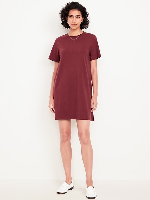 Image number 1 showing, Vintage Crew-Neck Mini T-Shirt Dress