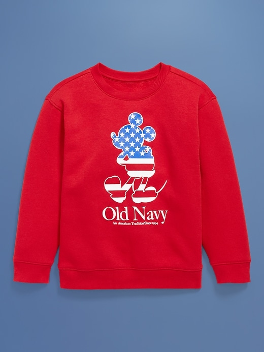 Image number 3 showing, Old Navy x Disney© Mickey Mouse Unisex Oversized Flag Graphic Sweatshirt for Toddler