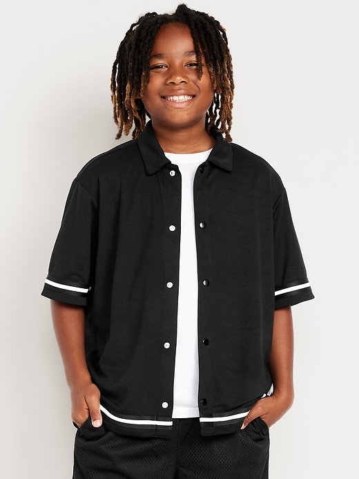 Image number 3 showing, Collared Mesh Go-Dry Cool Performance Shirt for Boys