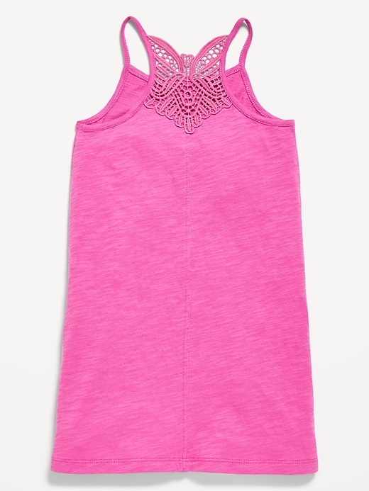 Image number 3 showing, Sleeveless Crochet Racerback Dress for Toddler Girls