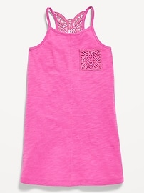 Image number 1 showing, Sleeveless Crochet Racerback Dress for Toddler Girls