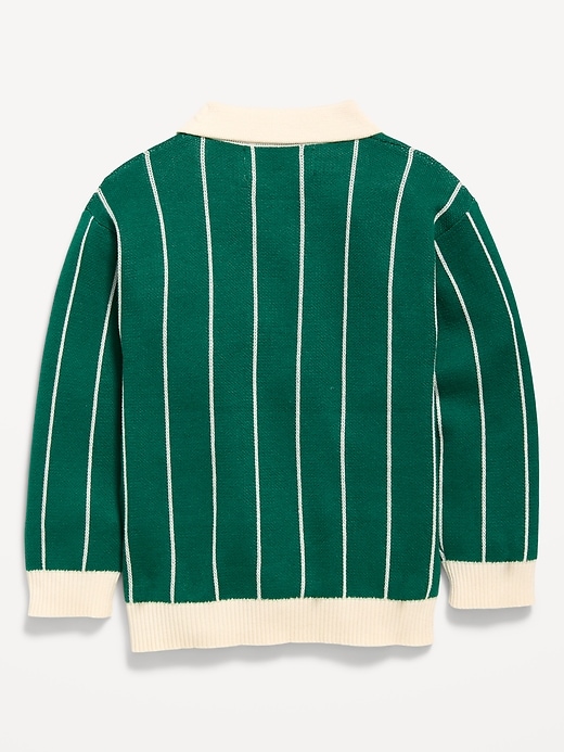Image number 2 showing, Long-Sleeve Collared Sweater for Toddler Boys