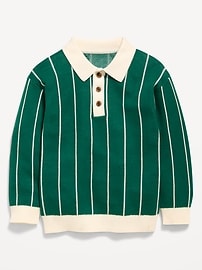 Image number 1 showing, Long-Sleeve Collared Sweater for Toddler Boys