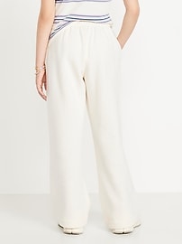 Image number 2 showing, Favorite Fleece High-Waisted Wide-Leg Sweatpants for Girls