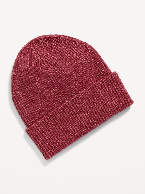 Rib-Knit Cuffed Beanie for Women - Umber Earth