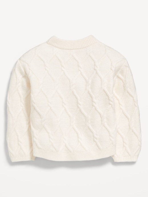Image number 3 showing, Long-Sleeve Cable-Knit Sweater for Toddler Girls