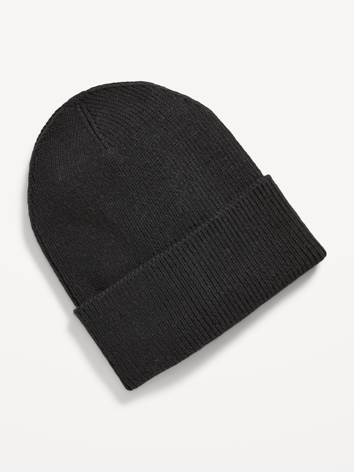 Wide-Cuff Ribbed Beanie for Men