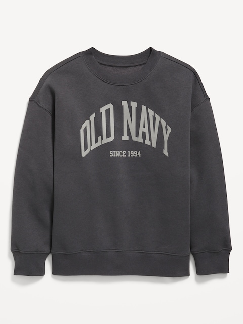 Oversized Logo-Graphic Sweatshirt for Boys - Panther