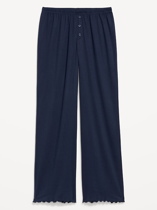 Image number 4 showing, High-Waisted Cozy Rib Pajama Pants