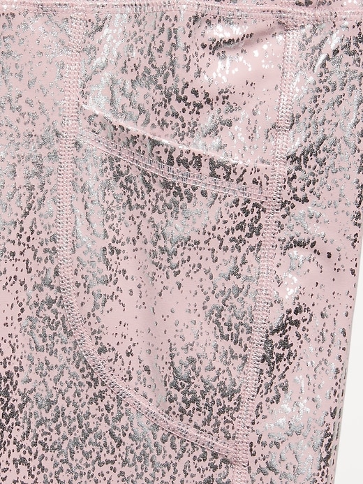 Image number 3 showing, High-Waisted PowerSoft 7/8-Length Side-Pocket Leggings for Girls