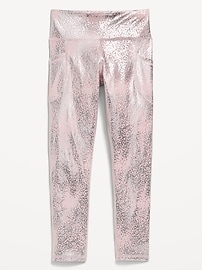 Image number 1 showing, High-Waisted PowerSoft 7/8-Length Side-Pocket Leggings for Girls