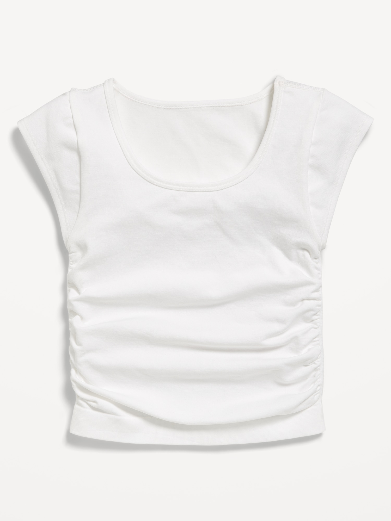 Fitted Ruched Seamless Performance Top for Girls