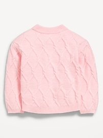 Image number 2 showing, Long-Sleeve Cable-Knit Sweater for Toddler Girls