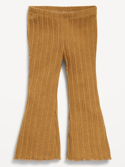 Ribbed Flare-Leg Leggings for Toddler Girls - Honeyed Acorn
