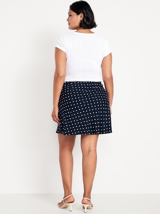 Image number 7 showing, High-Waisted Crepe Mini Skirt