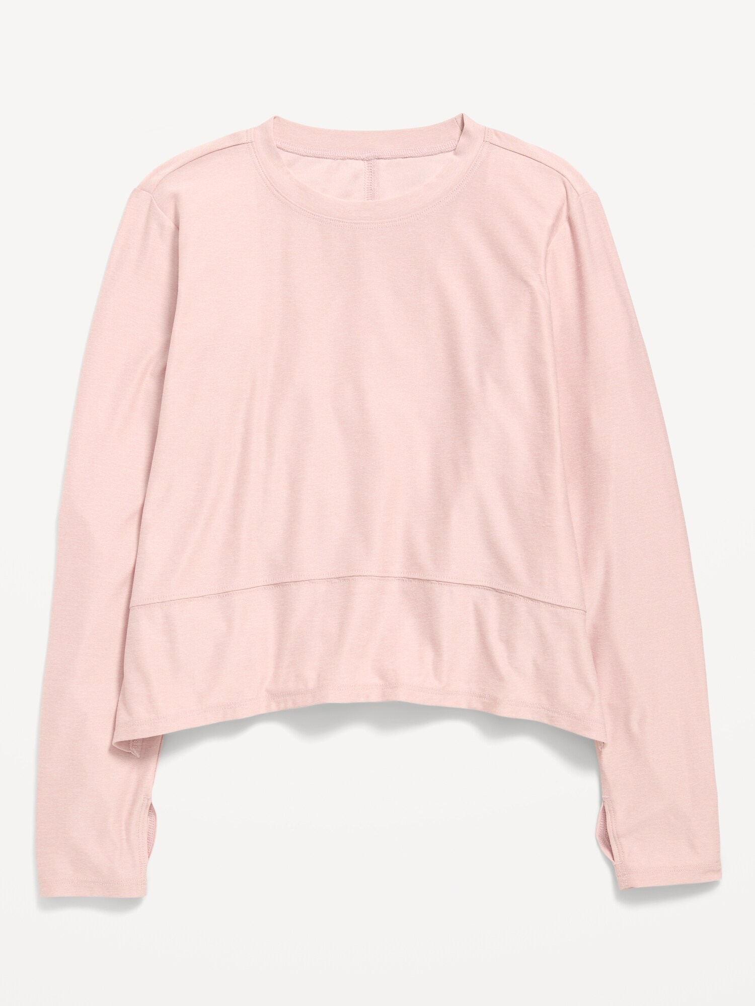 Футболка Old Navy CloudMotion Long-Sleeve Performance T-Shirt для девочек, цвет: Розовый — фото 3