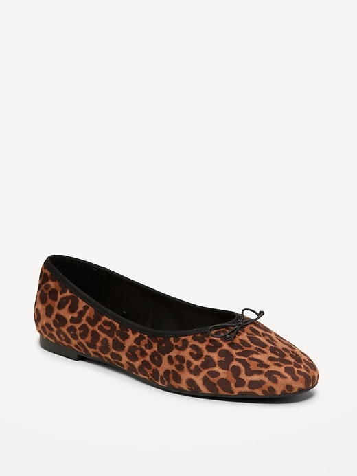 Image number 1 showing, Faux-Leather Ballet Flats