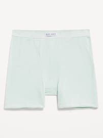 Image number 4 showing, High-Waisted Ribbed Boyshort Briefs -- 3-inch inseam