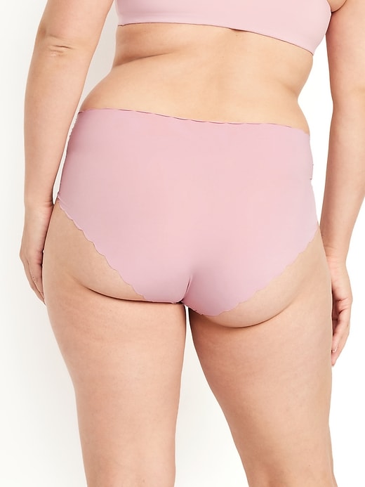 Image number 5 showing, High-Waisted No-Show Scalloped Brief Underwear