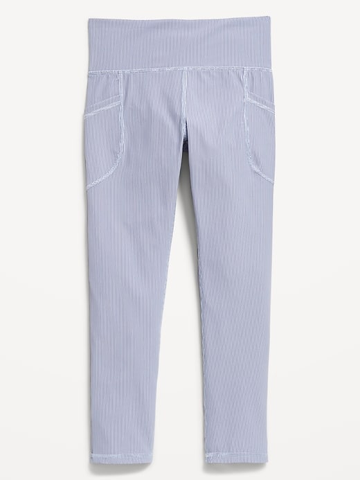 Image number 5 showing, High-Waisted PowerSoft Ribbed Performance 7/8 Leggings for Girls