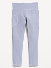 Image number 5 showing, High-Waisted PowerSoft Ribbed Performance 7/8 Leggings for Girls