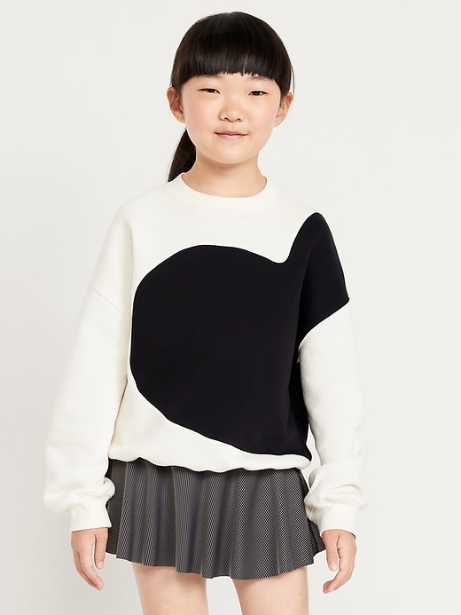 Image number 1 showing, Oversized Graphic Tunic Sweatshirt for Girls