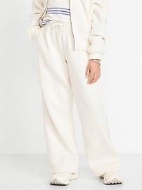 Image number 1 showing, Favorite Fleece High-Waisted Wide-Leg Sweatpants for Girls