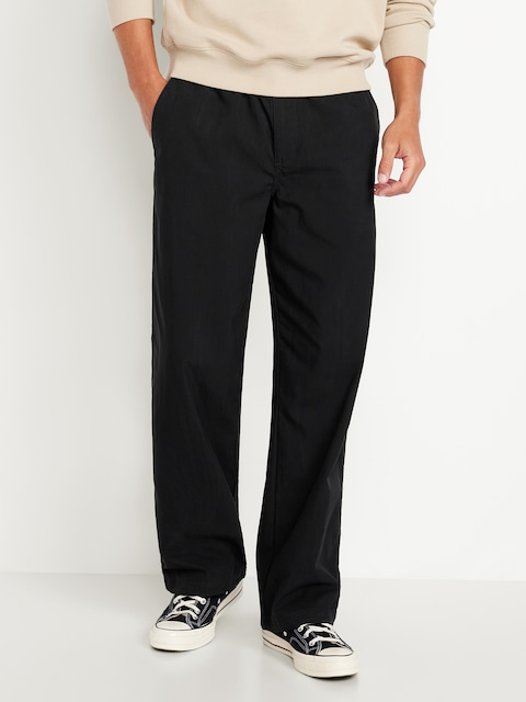 Vintage Baggy Parachute Pants - Black Jack