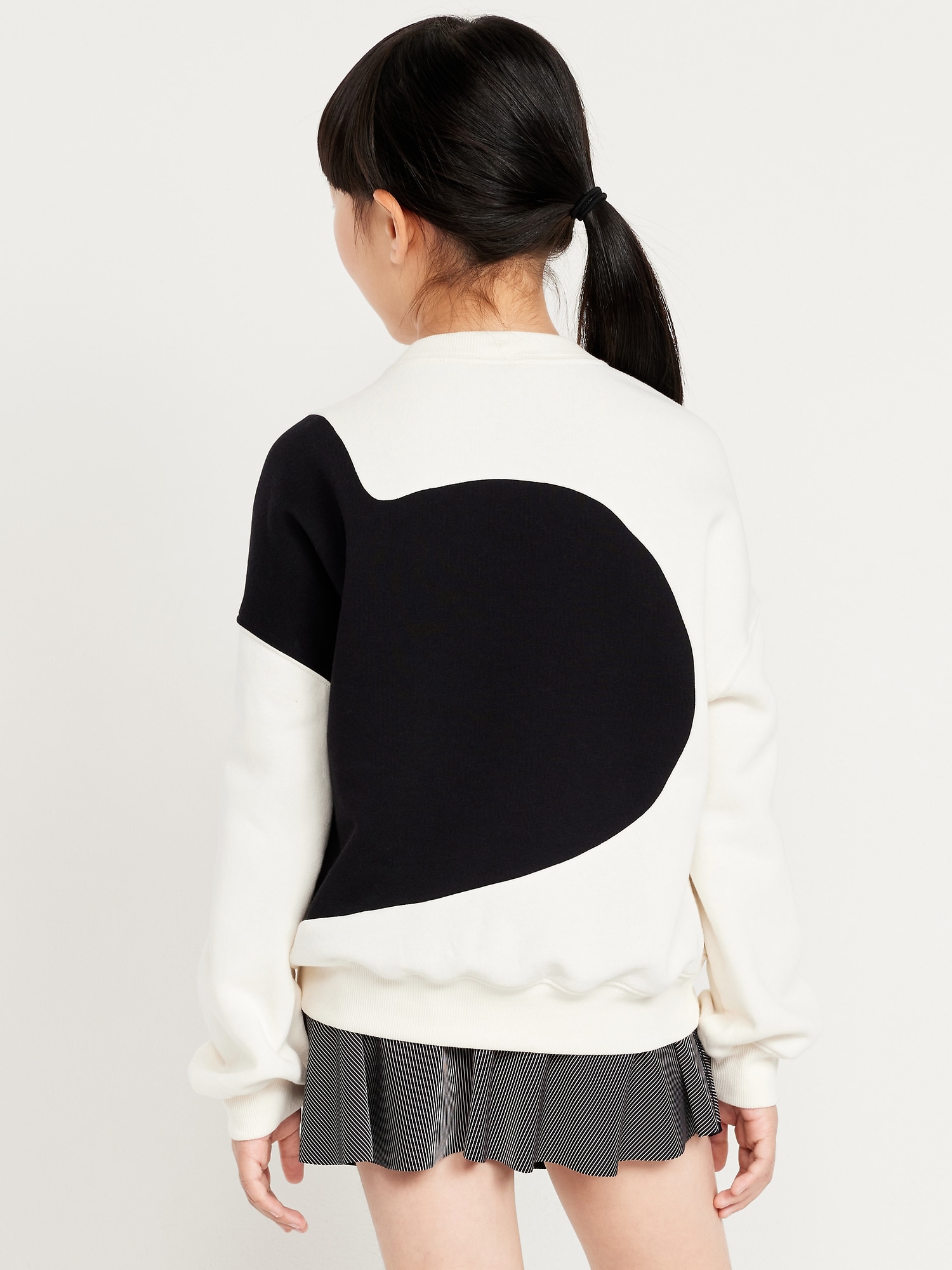 Oversized Graphic Tunic Sweatshirt for Girls