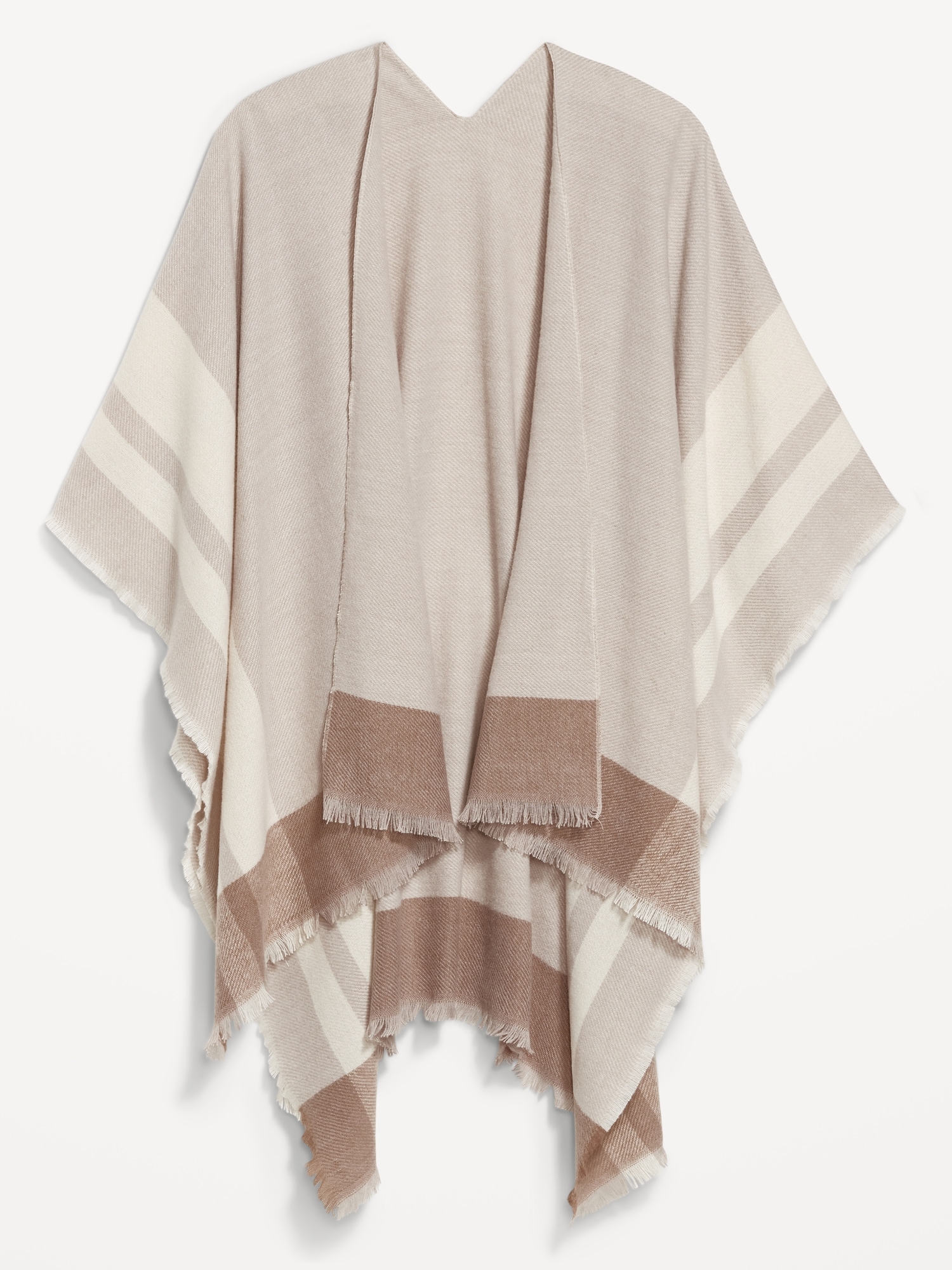 Flannel Fringe Poncho
