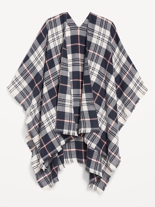 Image number 2 showing, Flannel Fringe Poncho