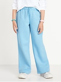 Image number 1 showing, Favorite Fleece High-Waisted Wide-Leg Sweatpants for Girls