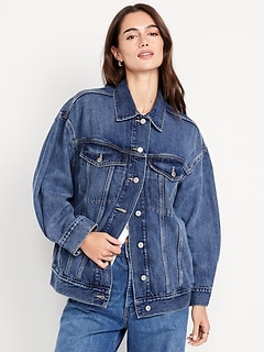 Oversized Jean Trucker Jacket