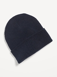 Image number 1 showing, Wide-Cuff Ribbed Beanie for Men