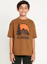Image number 1 showing, Oversized Short-Sleeve Graphic T-Shirt for Boys
