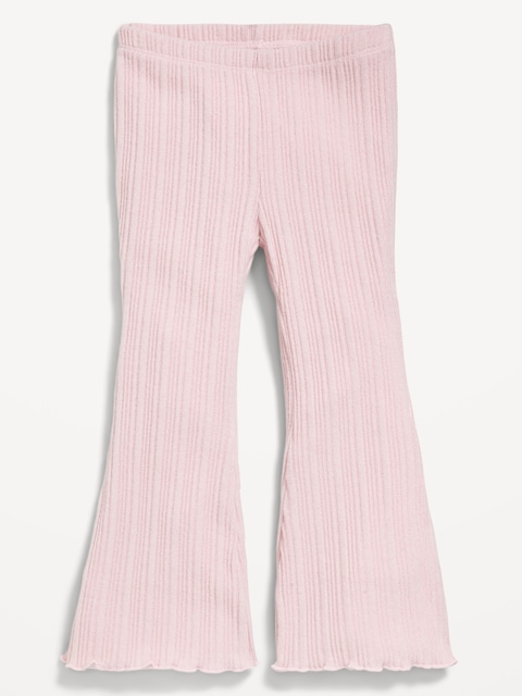 Ribbed Flare-Leg Leggings for Toddler Girls - Fairytale Rose
