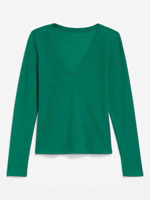 Image number 8 showing, Long-Sleeve Cozy V-Neck Top