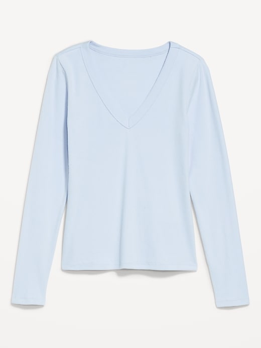 Image number 8 showing, Long-Sleeve Cozy V-Neck Top