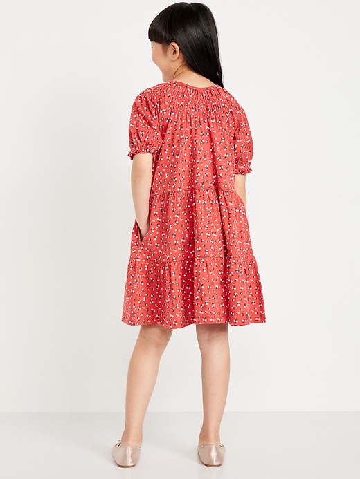 Image number 2 showing, Printed Short-Sleeve Swing Dress for Girls