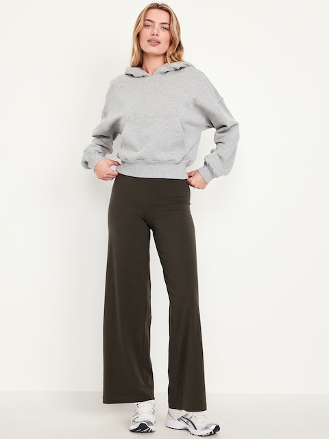 High-Waisted Fashion Wide-Leg Leggings - Ancient Forest