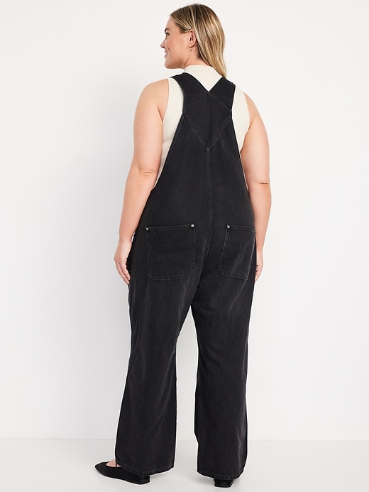 Image number 8 showing, Baggy Wide-Leg Jean Overalls
