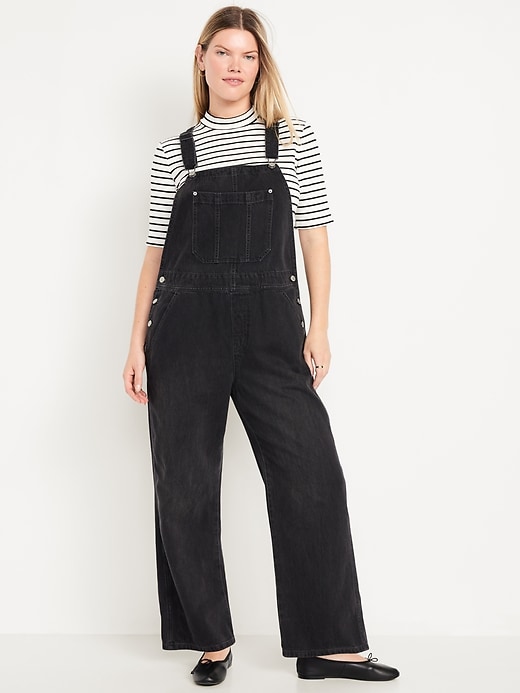 Image number 5 showing, Baggy Wide-Leg Jean Overalls