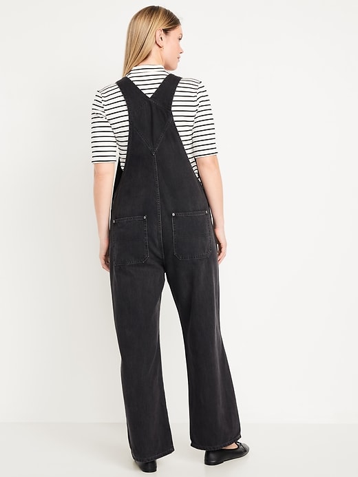 Image number 6 showing, Baggy Wide-Leg Jean Overalls