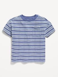 Image number 1 showing, Oversized Waffle-Knit Striped T-Shirt for Toddler Boys