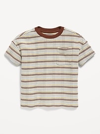 Image number 1 showing, Oversized Waffle-Knit Striped T-Shirt for Toddler Boys