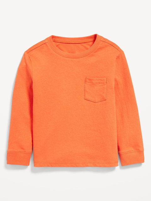 Long-Sleeve Pocket T-Shirt for Toddler Boys - Jack O'Lantern